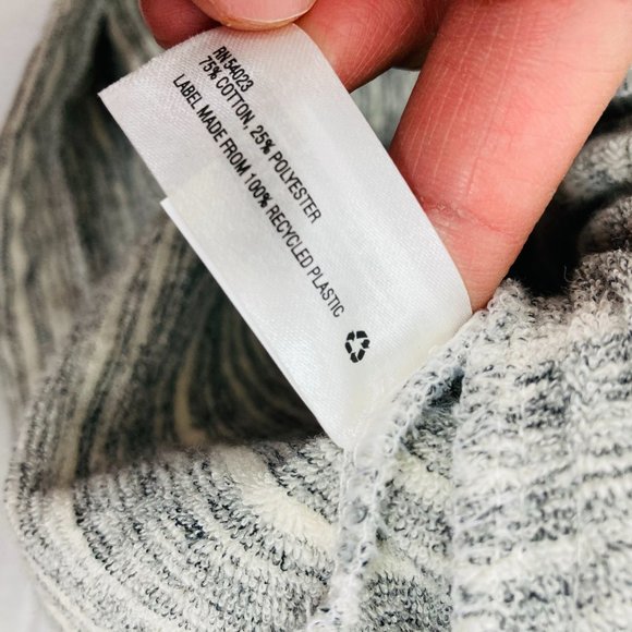 GAP Gray Striped Terry Moto Jacket NWT Sz L - Picture 8 of 9